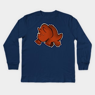 Triceratops Kids Long Sleeve T-Shirt